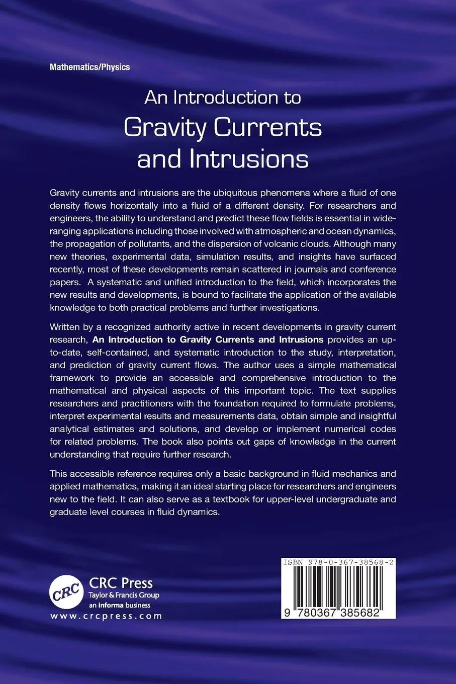 Rückseite: 9780367385682 | An Introduction to Gravity Currents and Intrusions | Marius Ungarish