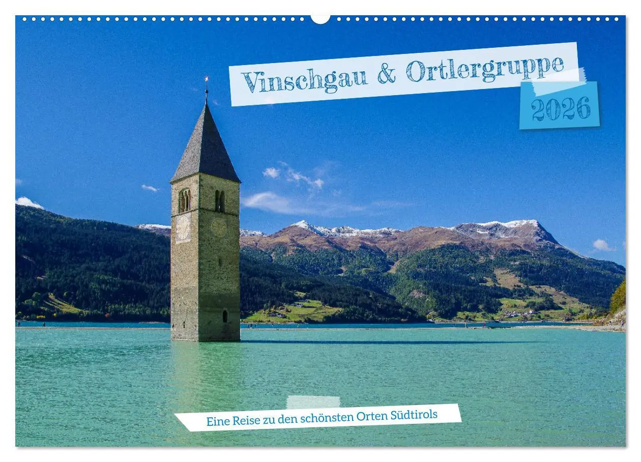 Cover: 9783457555682 | Vinschgau &amp; Ortleralpen (Wandkalender 2026 DIN A2 quer), CALVENDO...