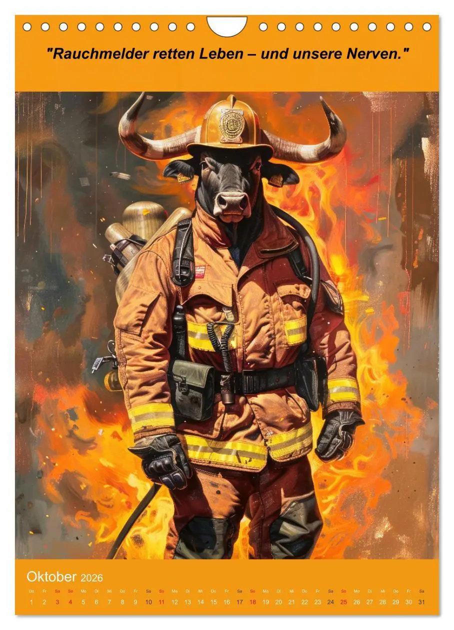 Bild: 9783516265682 | Der tierisch lustige Feuerwehrkalender (Wandkalender 2026 DIN A4...