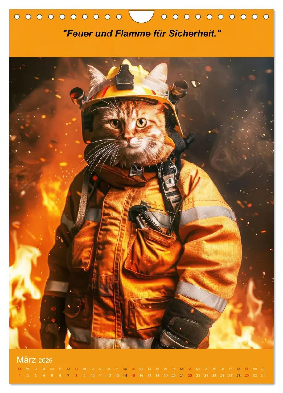 Bild: 9783516265682 | Der tierisch lustige Feuerwehrkalender (Wandkalender 2026 DIN A4...