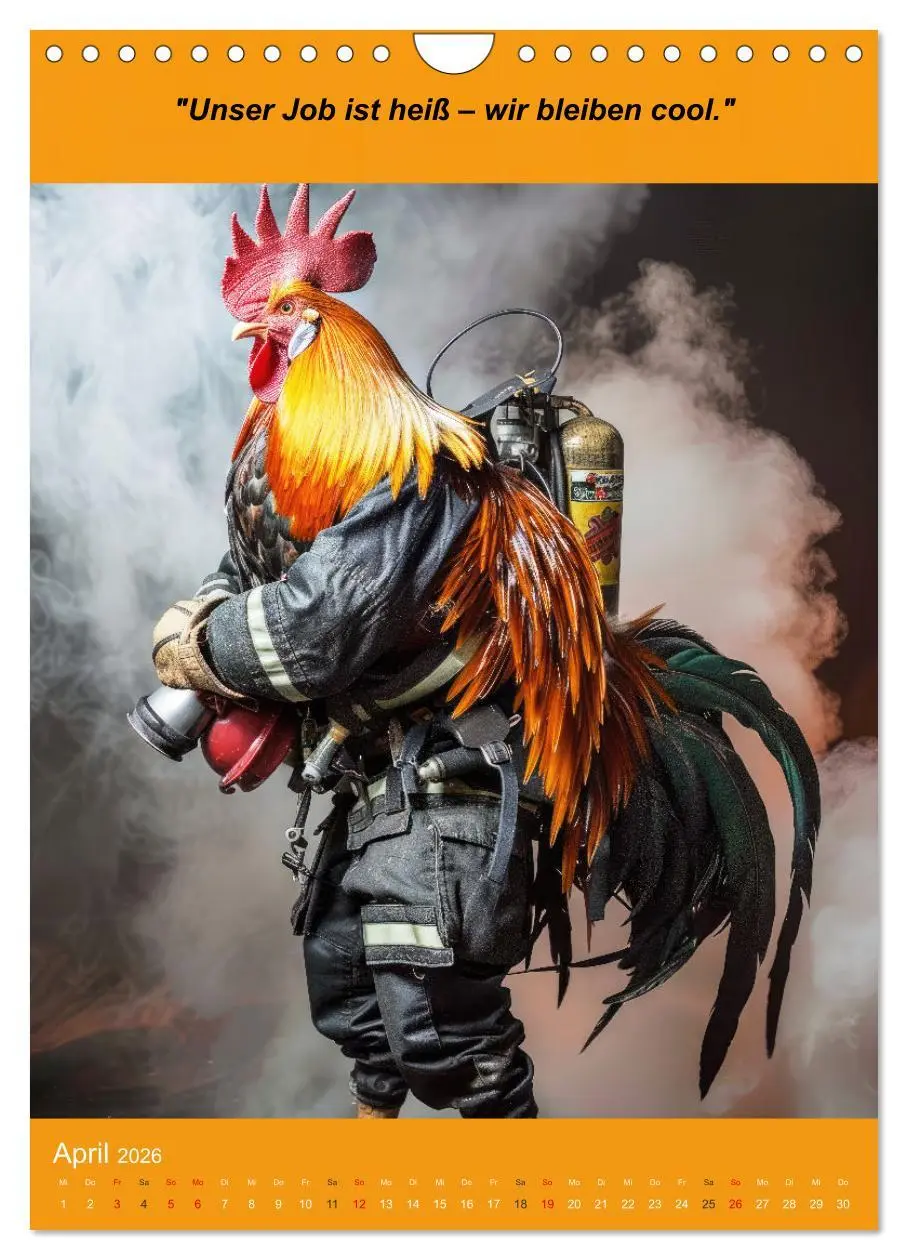 Bild: 9783516265682 | Der tierisch lustige Feuerwehrkalender (Wandkalender 2026 DIN A4...