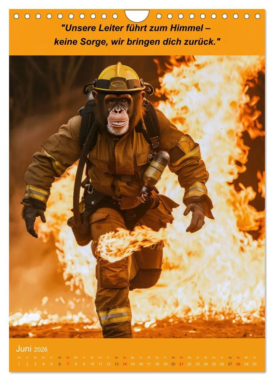 Bild: 9783516265682 | Der tierisch lustige Feuerwehrkalender (Wandkalender 2026 DIN A4...