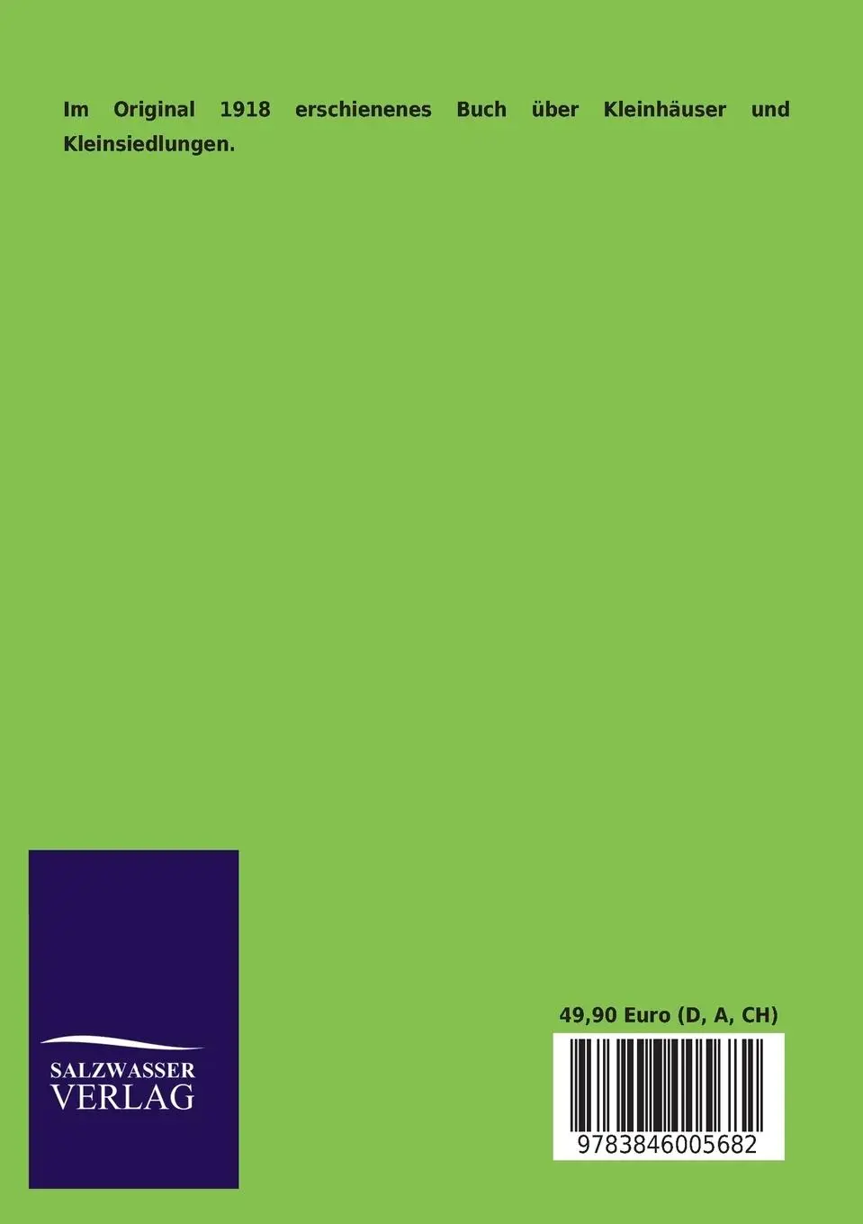 Rückseite: 9783846005682 | Kleinhaus und Kleinsiedlung | Hermann Muthesius | Taschenbuch | 396 S.