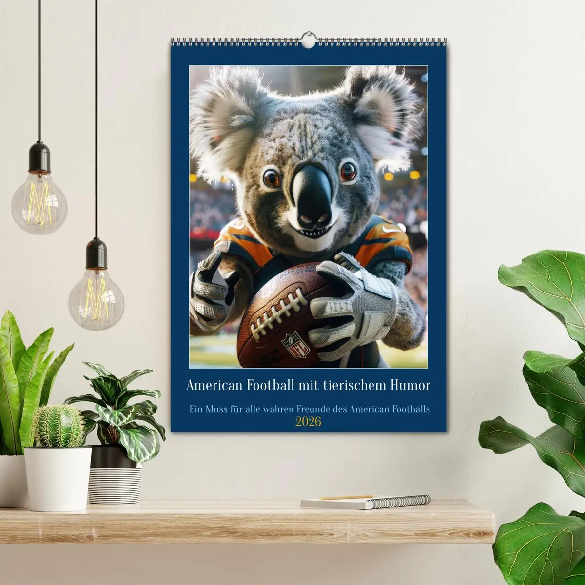 Bild: 9783516255782 | American Football mit tierischem Humor (Wandkalender 2026 DIN A2...