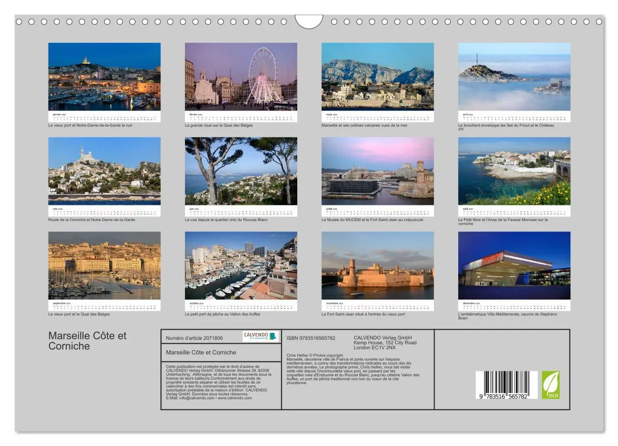 Bild: 9783516565782 | Marseille Côte et Corniche (Calendrier mural 2026 DIN A3 vertical),...