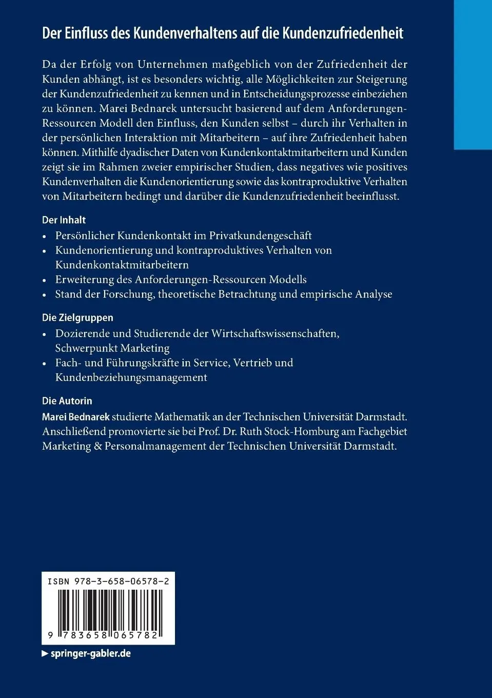 Rückseite: 9783658065782 | Der Einfluss des Kundenverhaltens auf die Kundenzufriedenheit | Buch