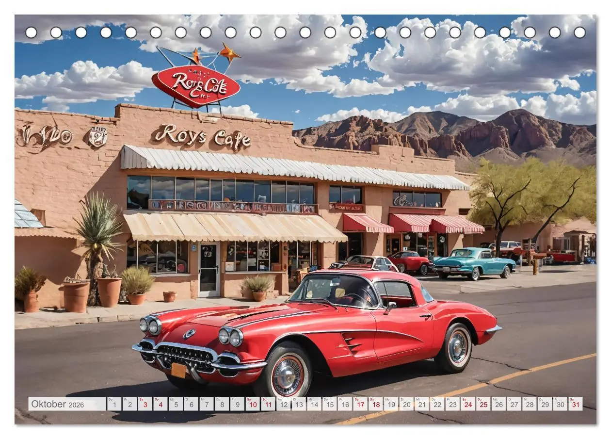 Bild: 9783457395882 | Virtual Classic Cars (Tischkalender 2026 DIN A5 quer), CALVENDO...