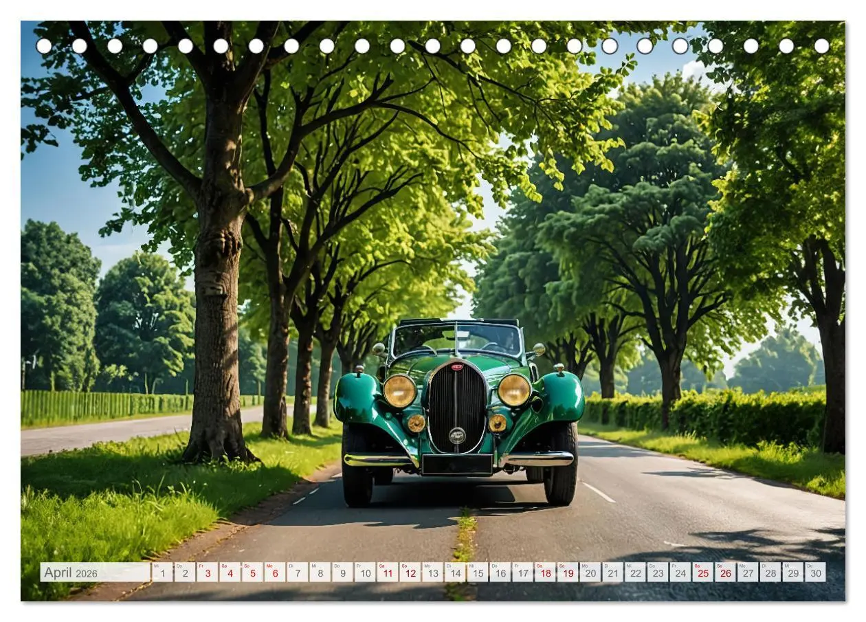 Bild: 9783457395882 | Virtual Classic Cars (Tischkalender 2026 DIN A5 quer), CALVENDO...