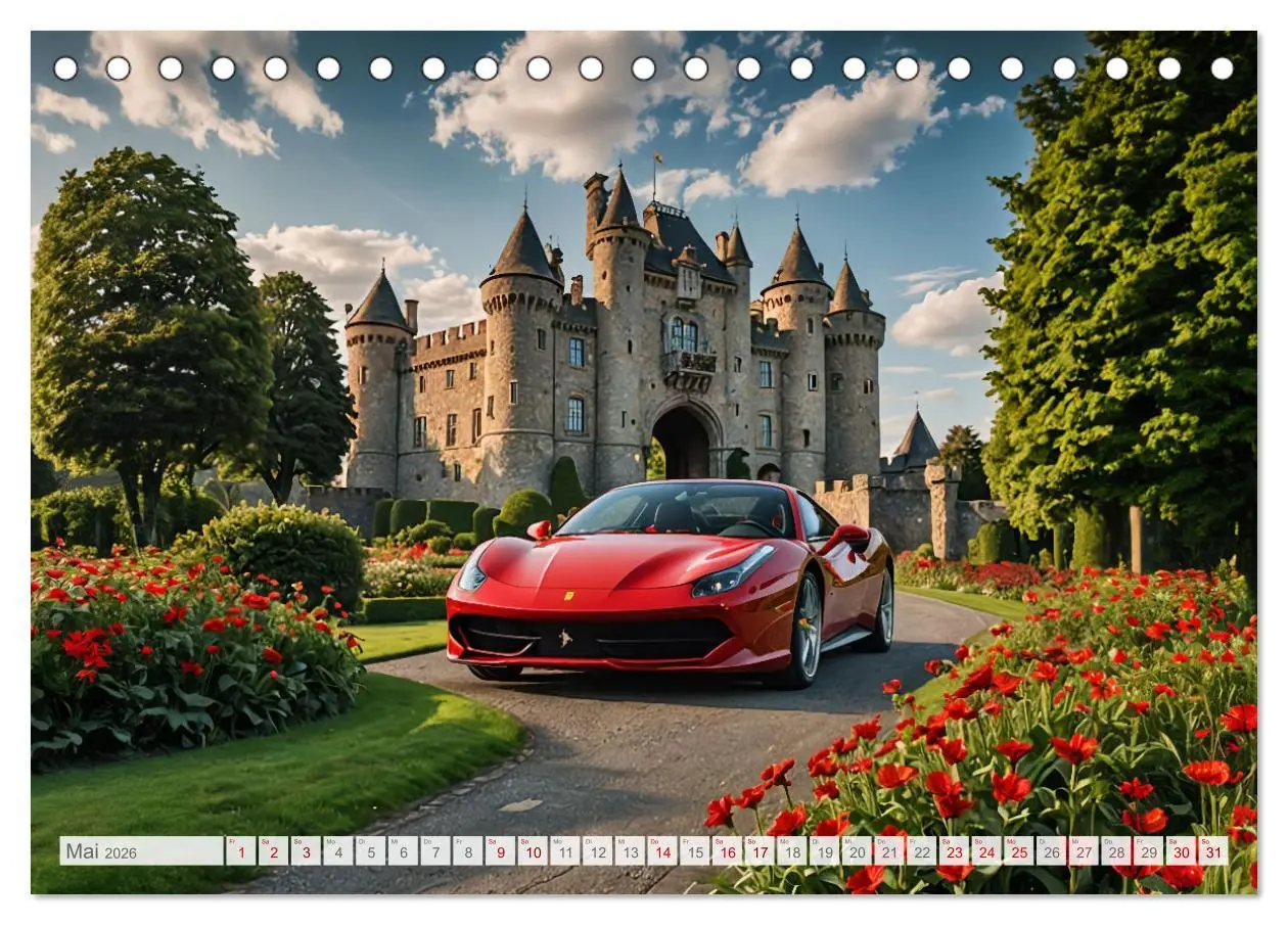 Bild: 9783457395882 | Virtual Classic Cars (Tischkalender 2026 DIN A5 quer), CALVENDO...