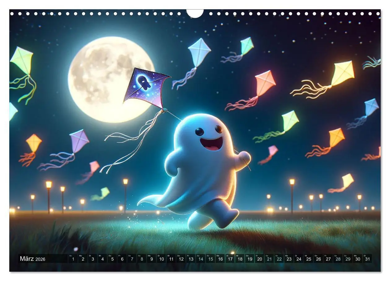 Bild: 9783457465882 | Spuk und Spiel: Ein Jahr mit kleinen Plagegeistern (Wandkalender...