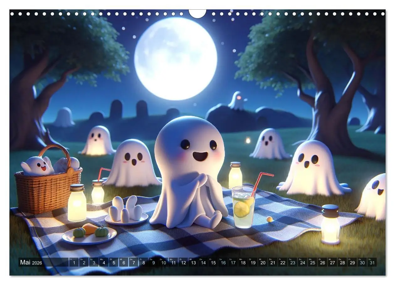 Bild: 9783457465882 | Spuk und Spiel: Ein Jahr mit kleinen Plagegeistern (Wandkalender...