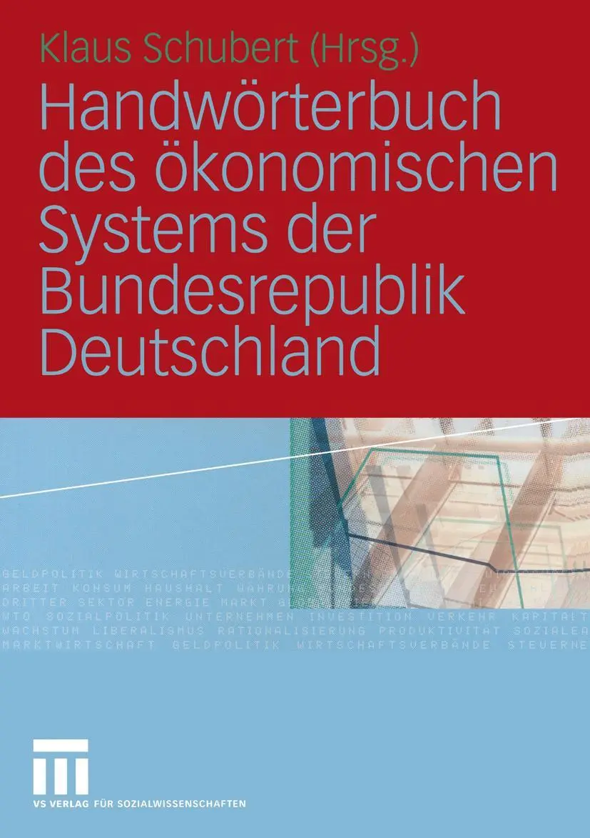 Cover: 9783810035882 | Handwörterbuch des ökonomischen Systems der Bundesrepublik Deutschland