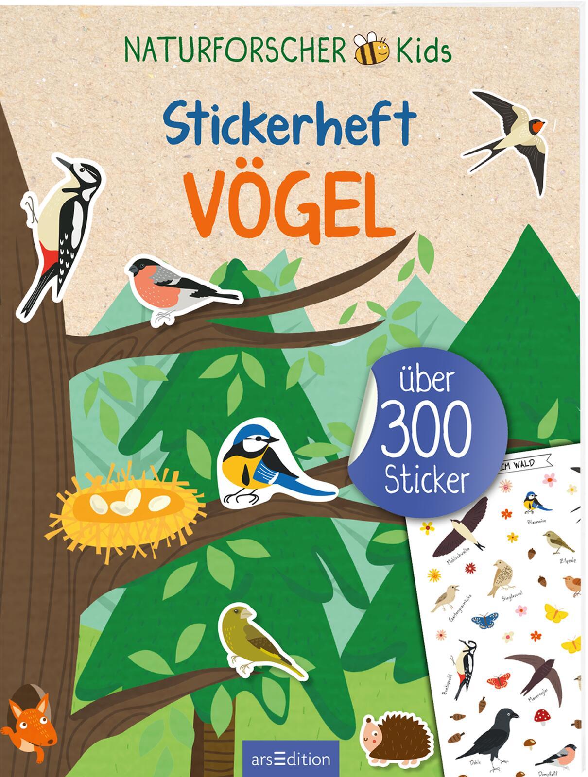 Cover: 9783845855882 | Naturforscher-Kids - Stickerheft Vögel | Über 300 Sticker | Markiewicz
