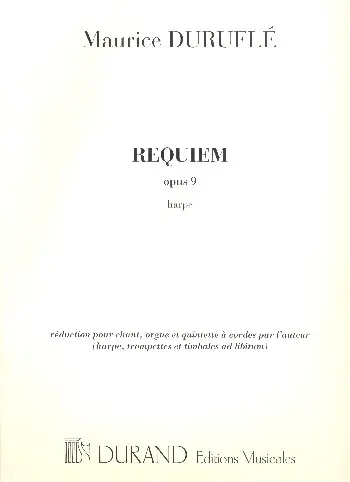 Cover: 9790044065882 | Requiem Opus 9 - Harp | Maurice Duruflé | Einzelstimme