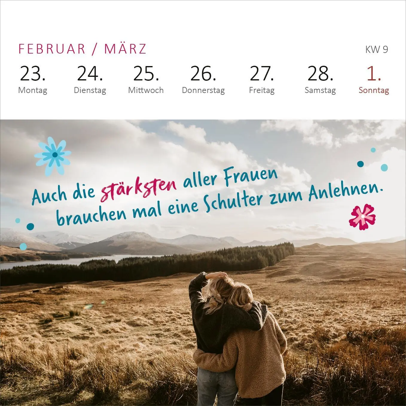 Bild: 4014489135982 | Mini-Wochenkalender Für eine tolle Frau wie dich 2026 | Kalender