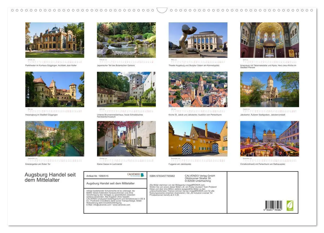 Bild: 9783457765982 | Augsburg Handel seit dem Mittelalter (Wandkalender 2026 DIN A2...