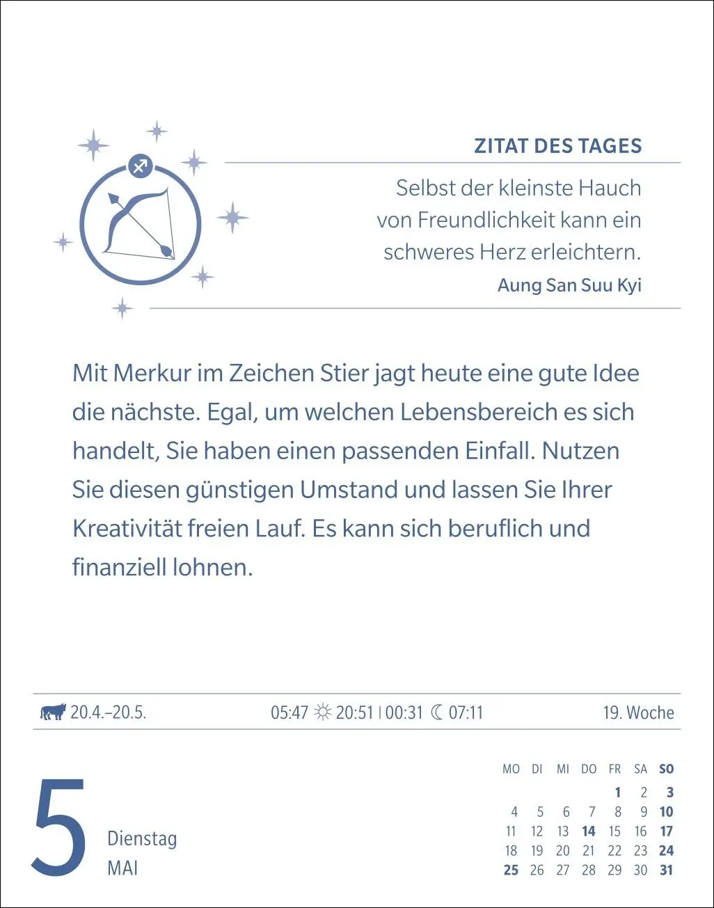 Bild: 9783840035982 | Schütze Sternzeichenkalender 2026 - Tagesabreißkalender - Ihr...