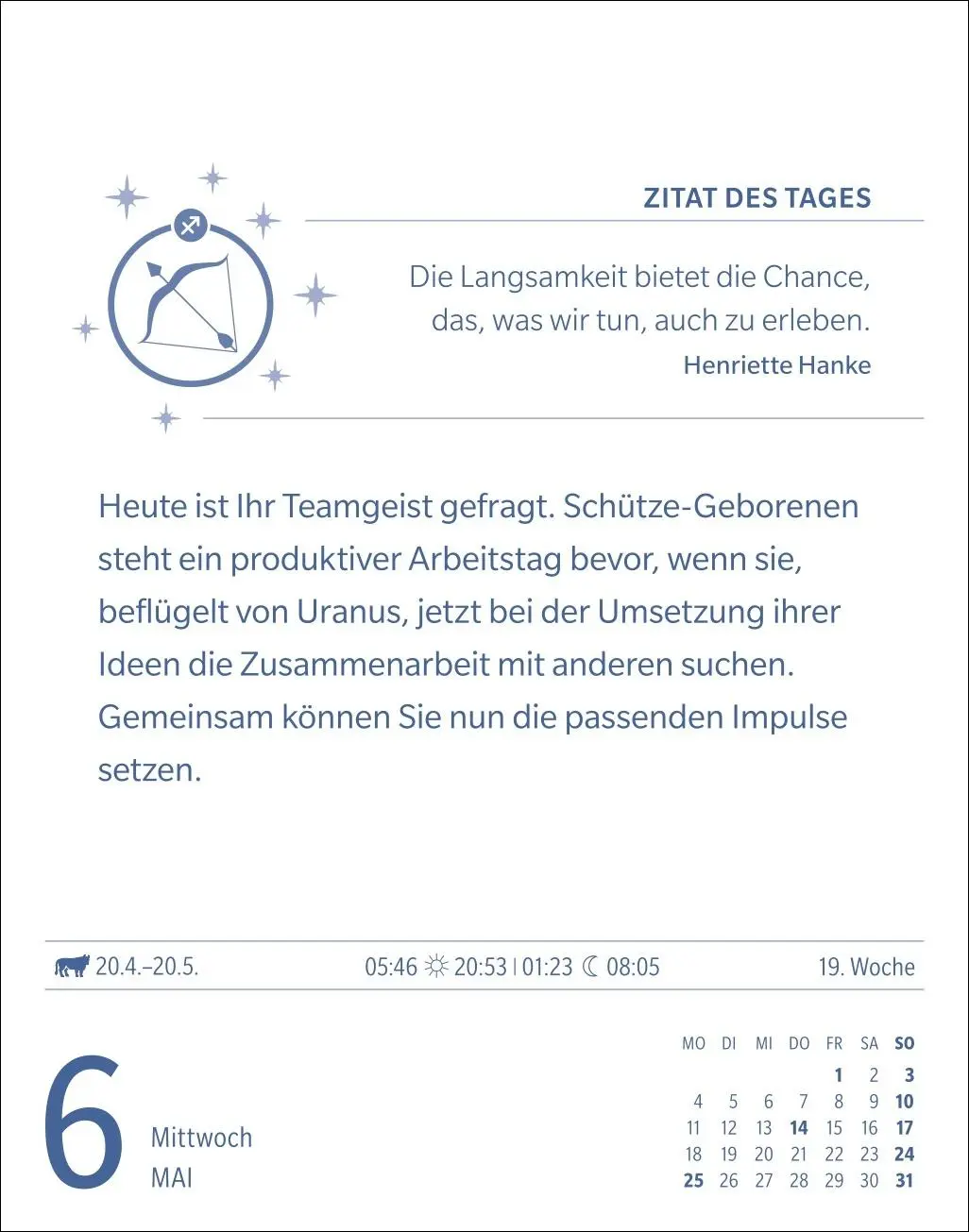 Bild: 9783840035982 | Schütze Sternzeichenkalender 2026 - Tagesabreißkalender - Ihr...