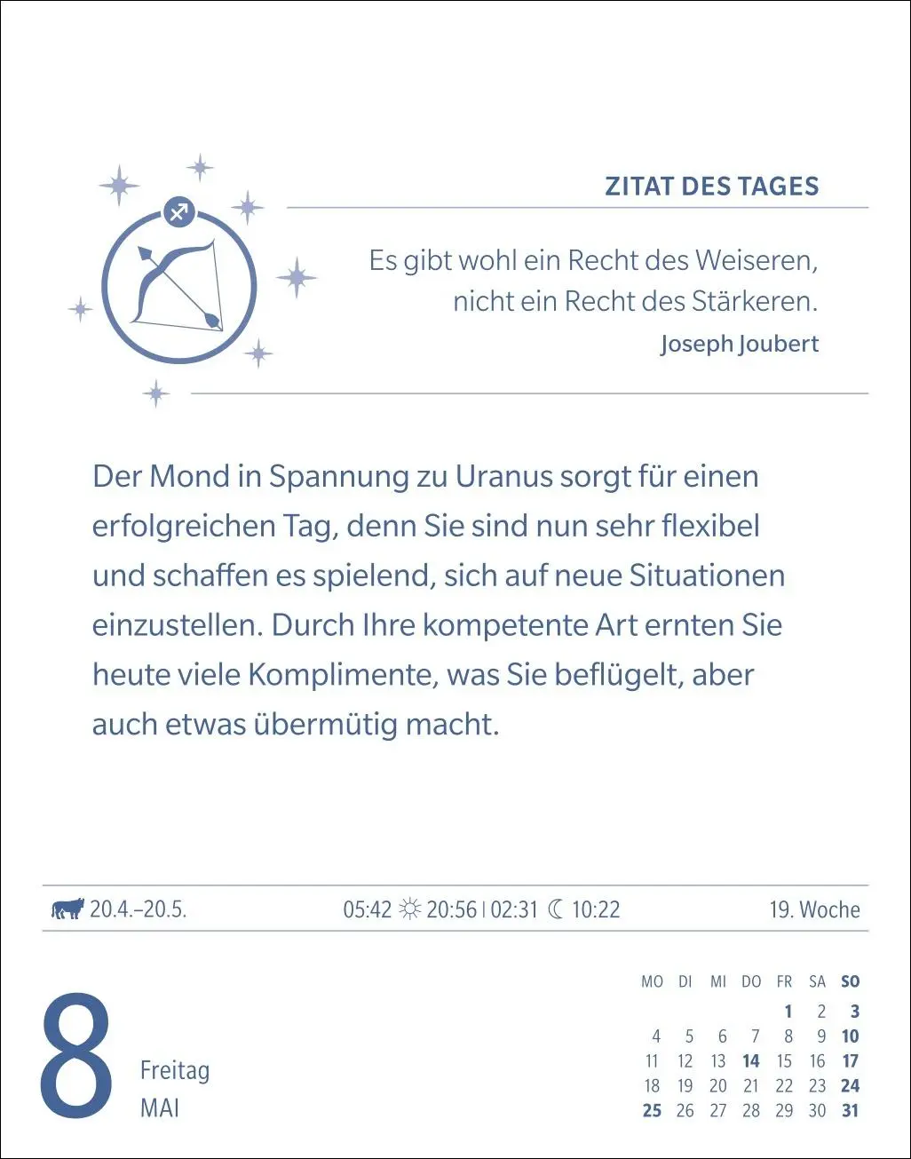 Bild: 9783840035982 | Schütze Sternzeichenkalender 2026 - Tagesabreißkalender - Ihr...
