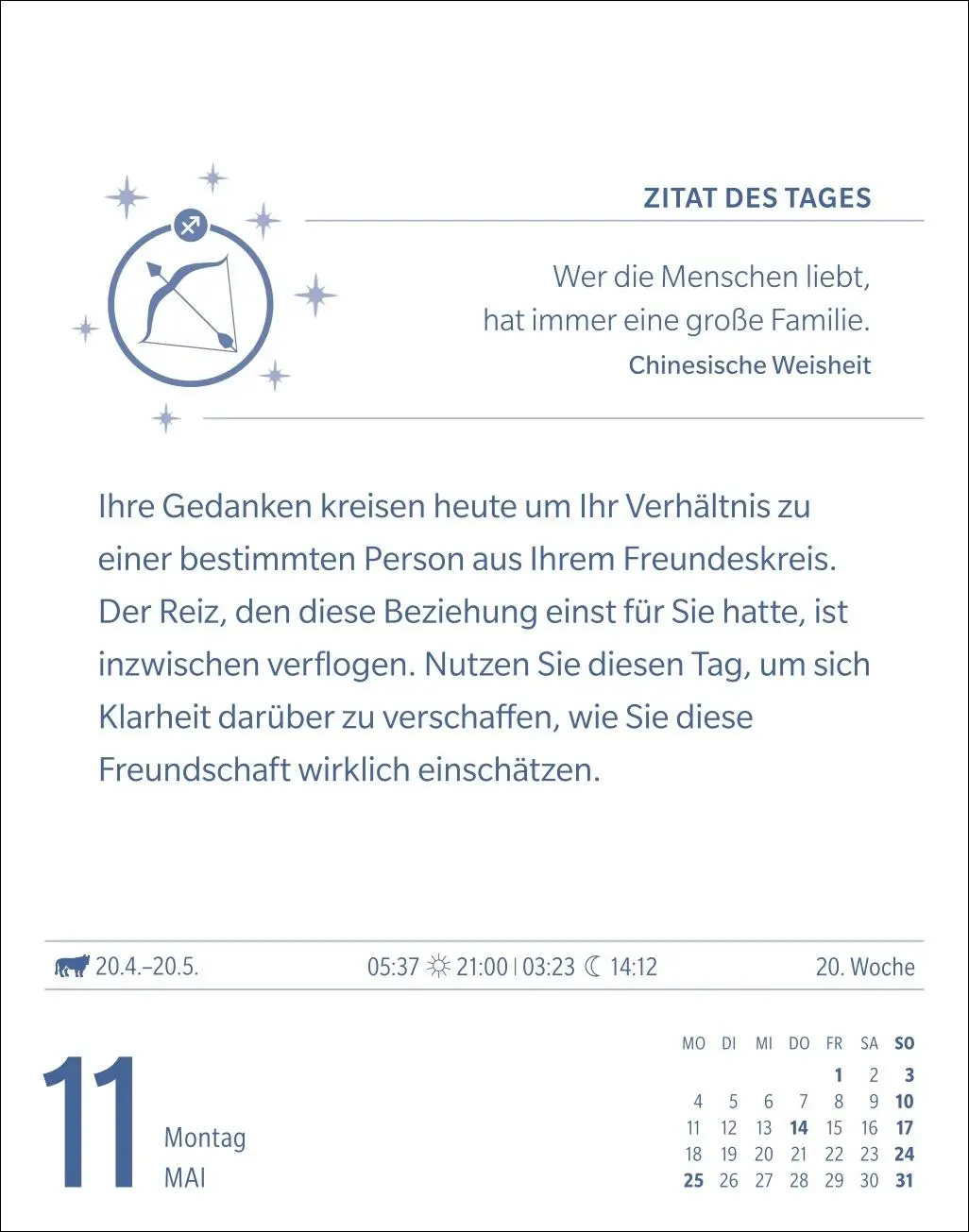Bild: 9783840035982 | Schütze Sternzeichenkalender 2026 - Tagesabreißkalender - Ihr...