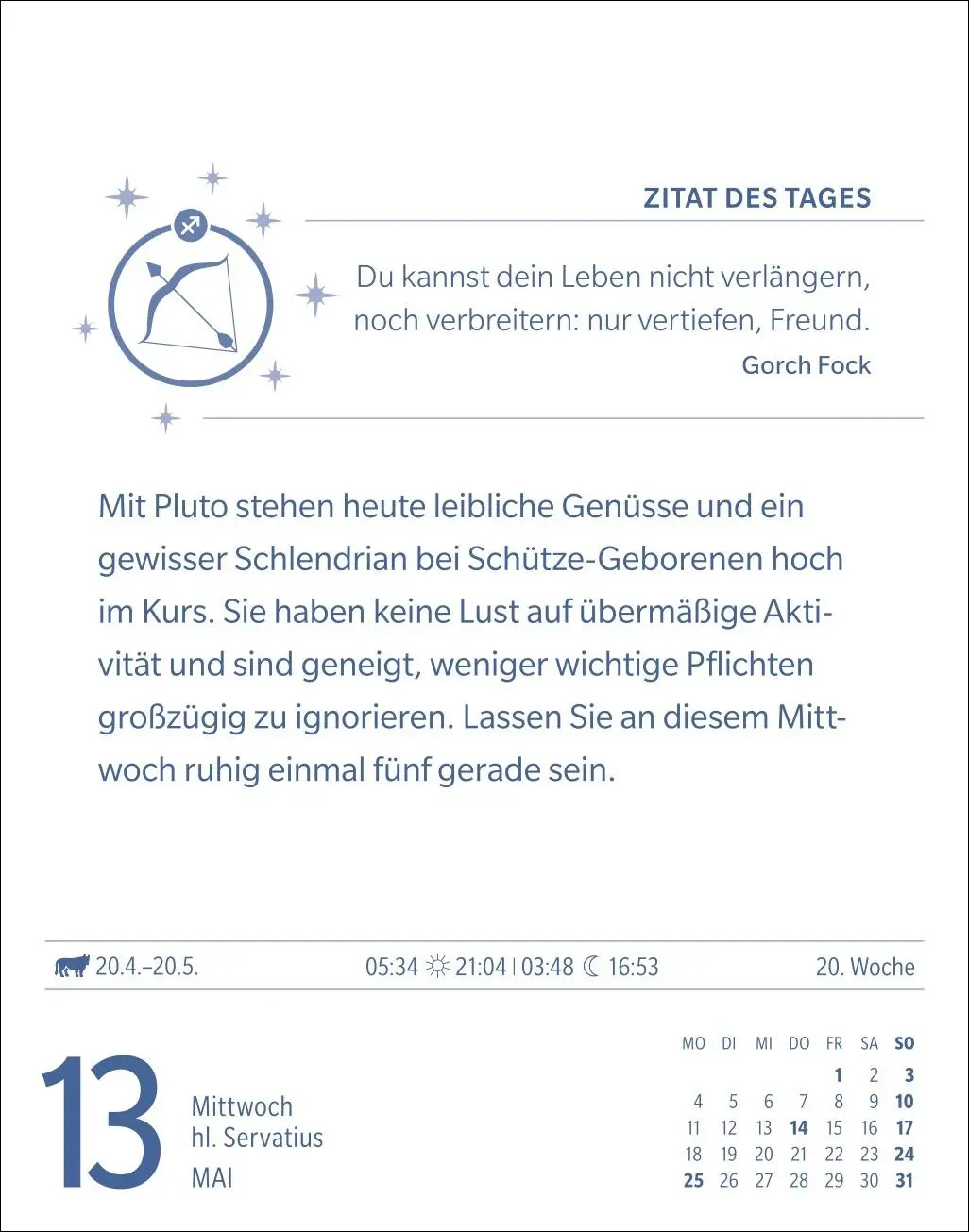 Bild: 9783840035982 | Schütze Sternzeichenkalender 2026 - Tagesabreißkalender - Ihr...