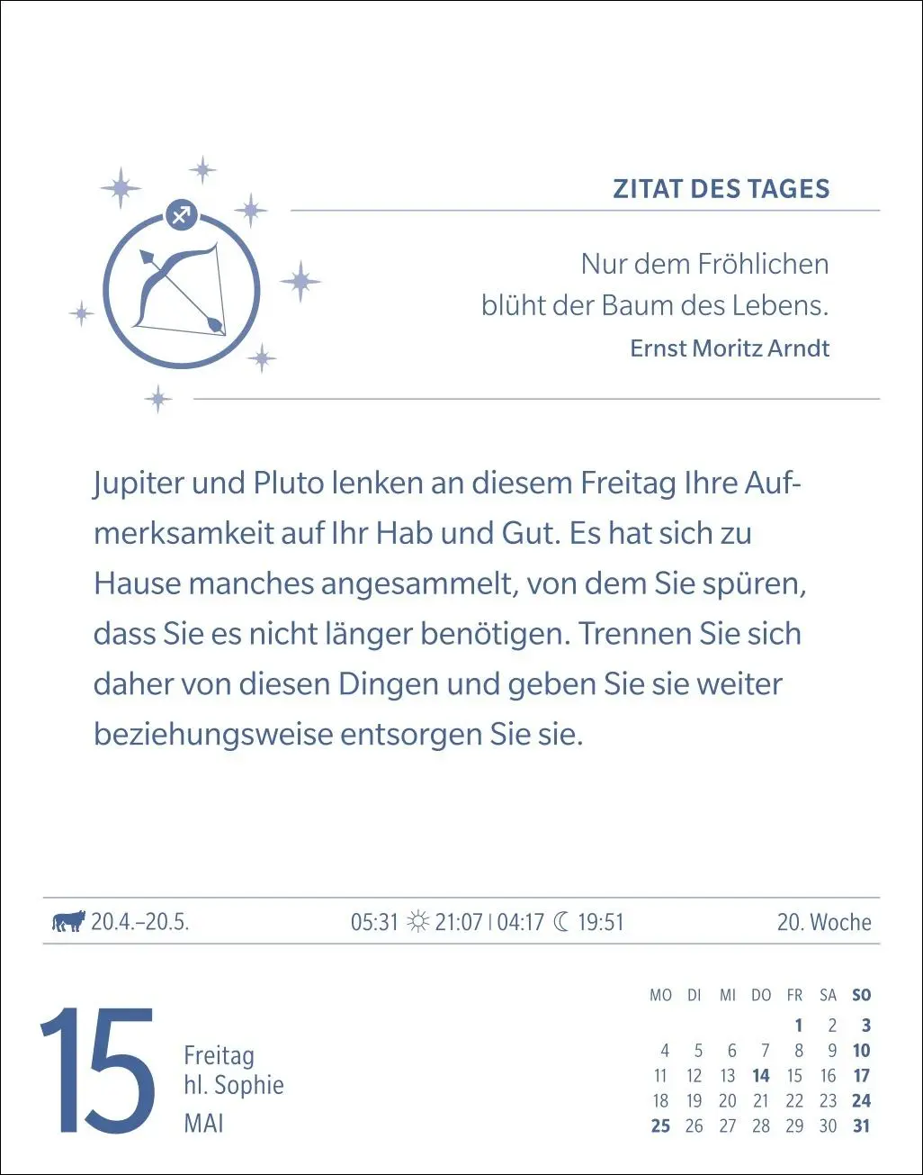 Bild: 9783840035982 | Schütze Sternzeichenkalender 2026 - Tagesabreißkalender - Ihr...