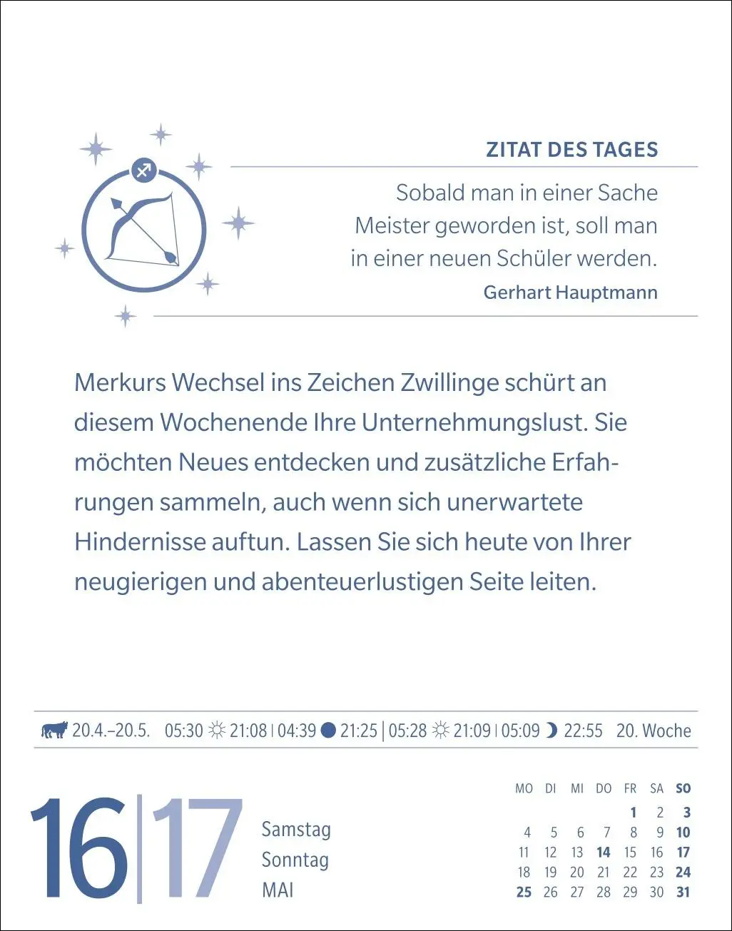 Bild: 9783840035982 | Schütze Sternzeichenkalender 2026 - Tagesabreißkalender - Ihr...