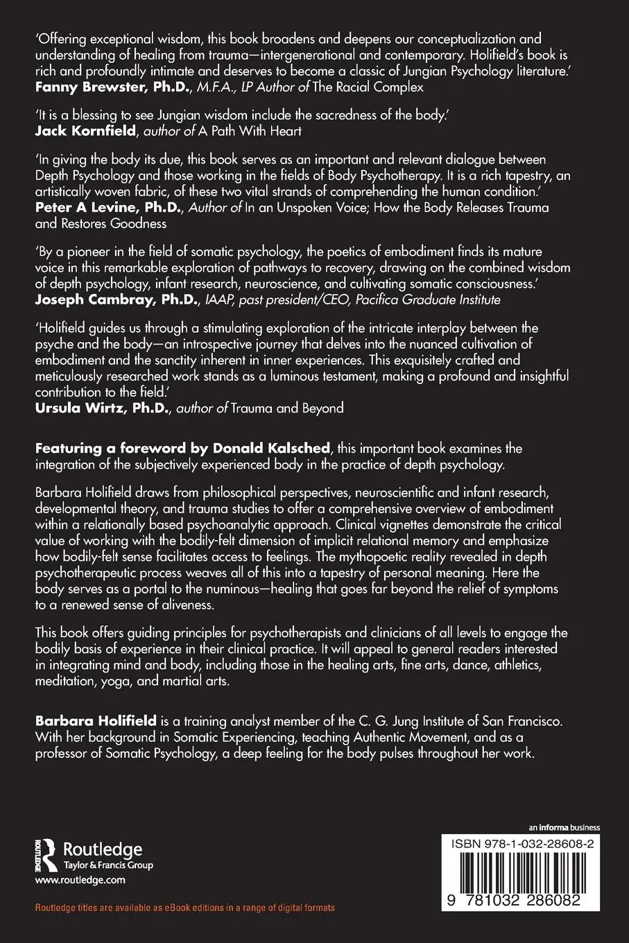 Rückseite: 9781032286082 | Being with the Body in Depth Psychology | Barbara Holifield | Buch