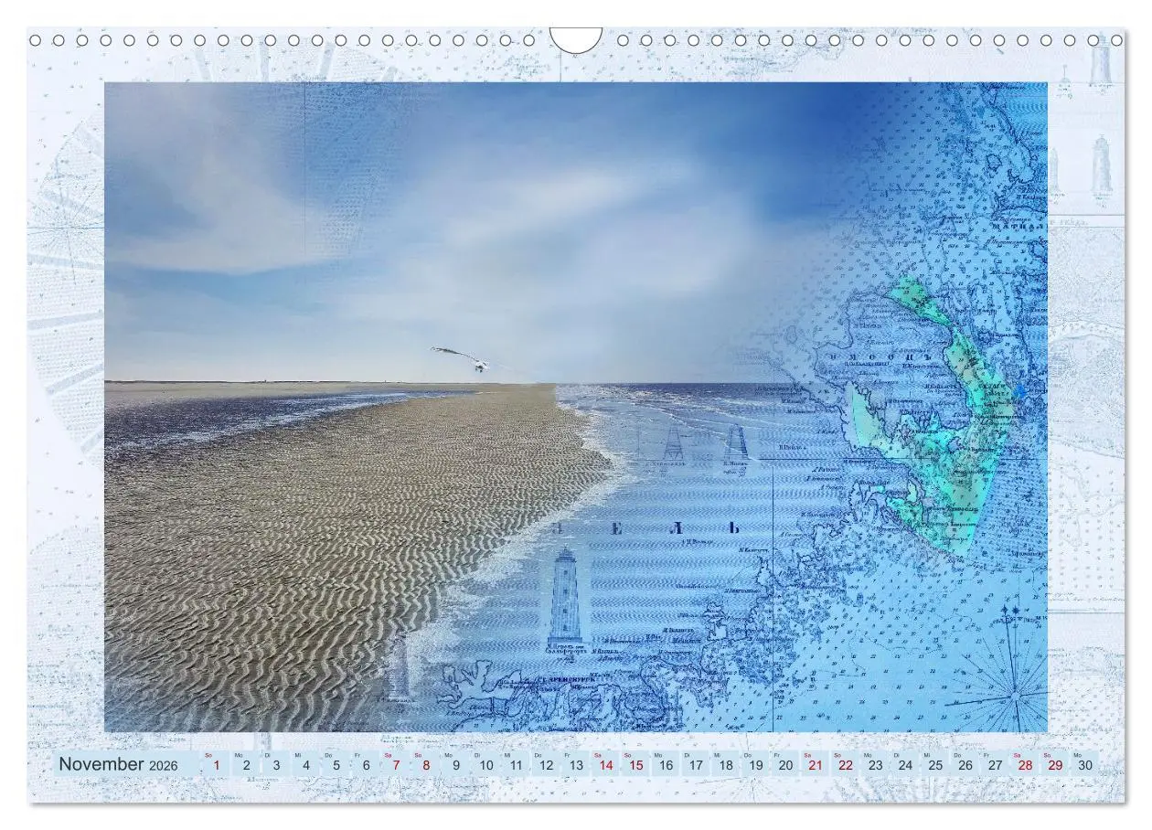 Bild: 9783457586082 | Seekarten der Träume (Wandkalender 2026 DIN A3 quer), CALVENDO...
