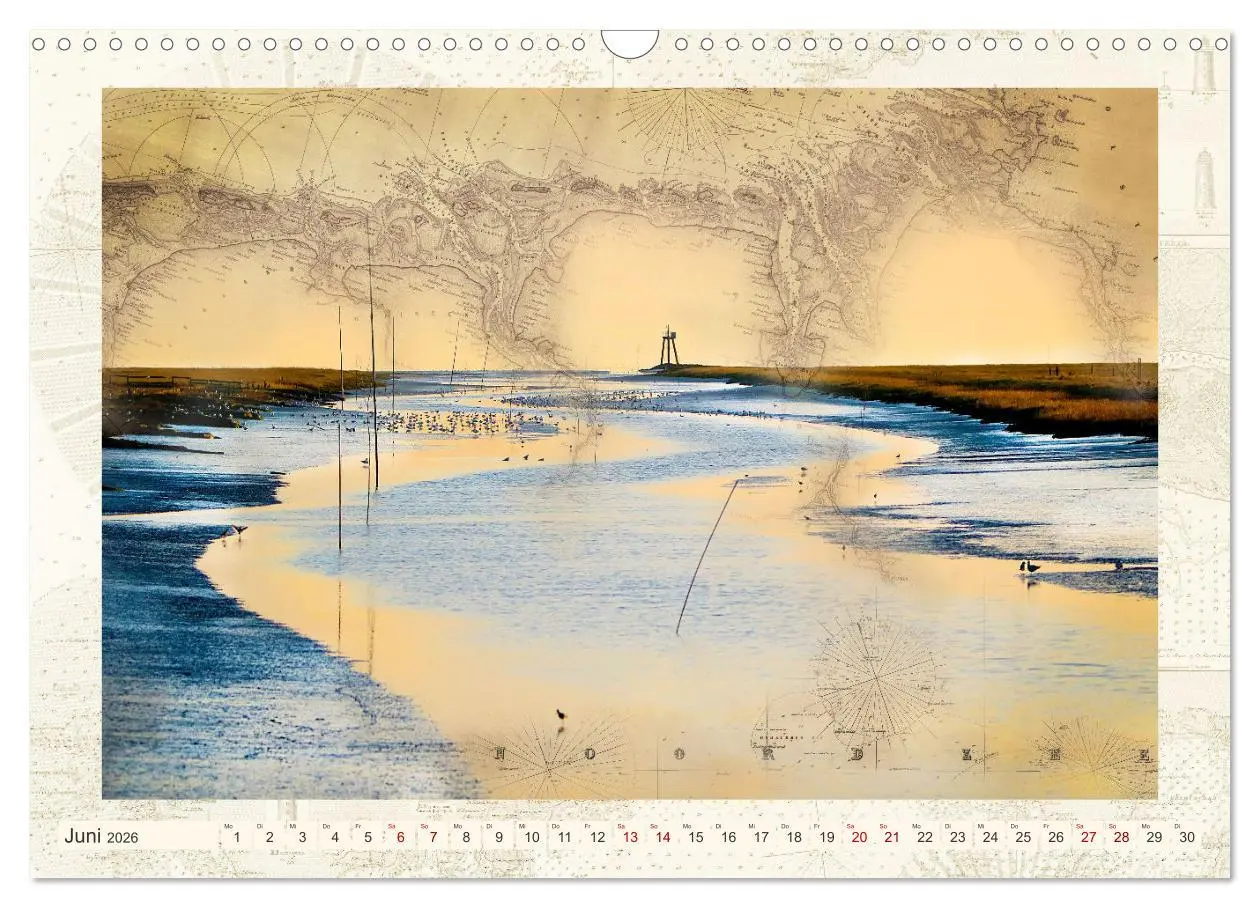 Bild: 9783457586082 | Seekarten der Träume (Wandkalender 2026 DIN A3 quer), CALVENDO...