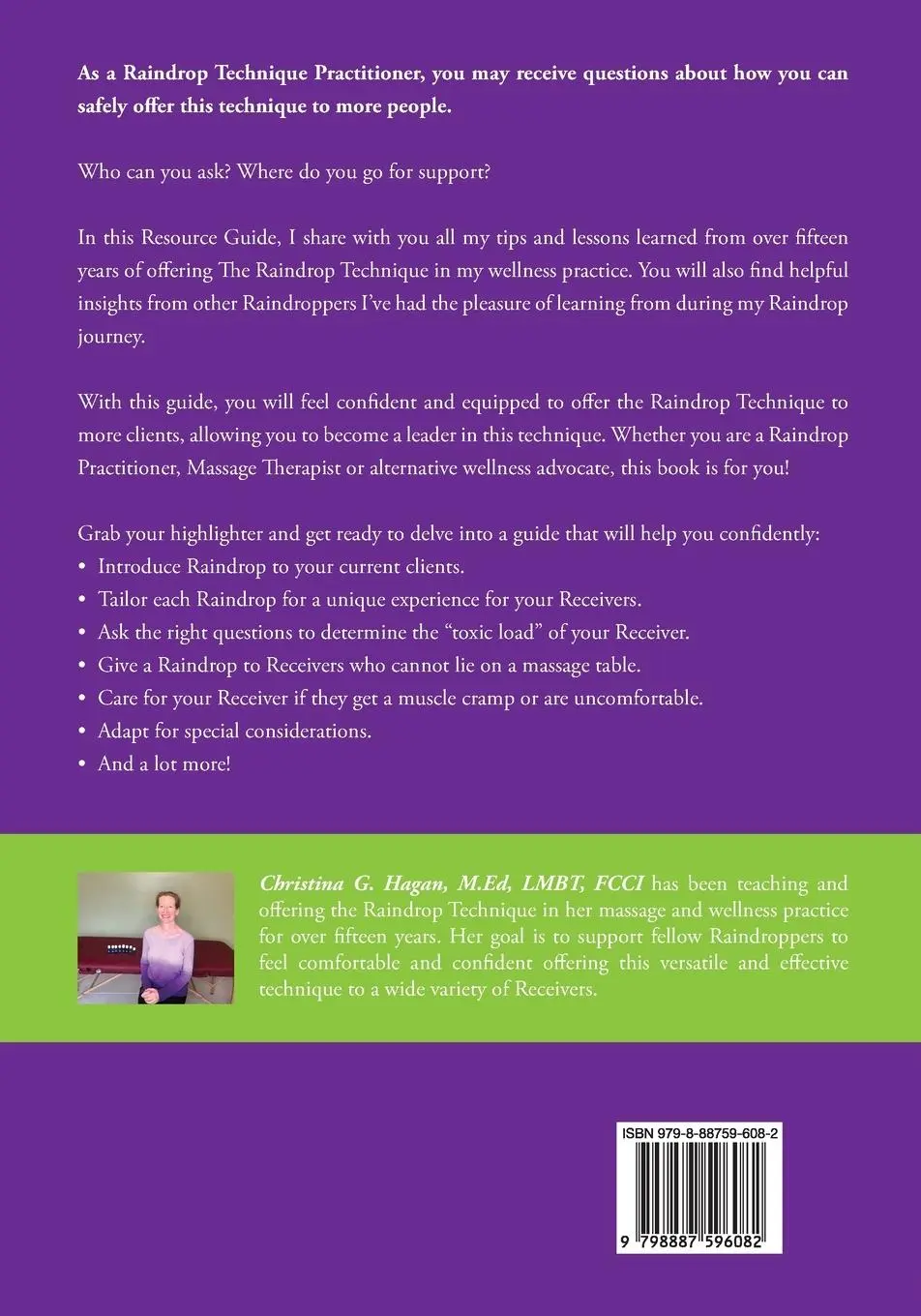 Rückseite: 9798887596082 | The Practitioner's Raindrop Resource Guide | Christina G. Hagan M. Ed