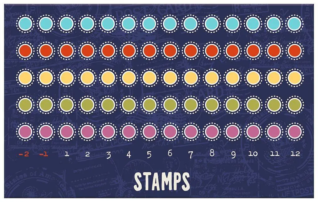 Bild: 4033477906182 | Fernweh STAMPS | Das schnelle Briefmarken-Legespiel für unterwegs