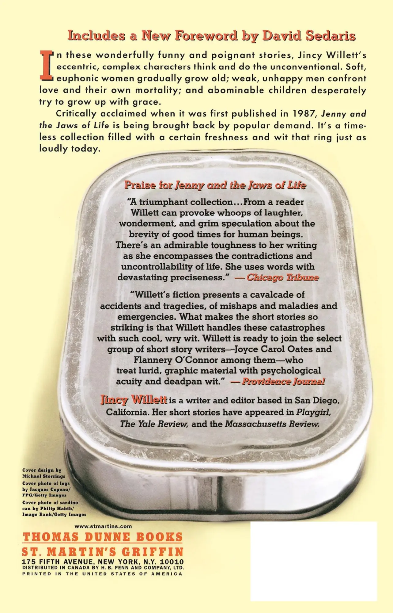 Rückseite: 9780312306182 | Jenny and the Jaws of Life | Short Stories | Jincy Willett | Buch