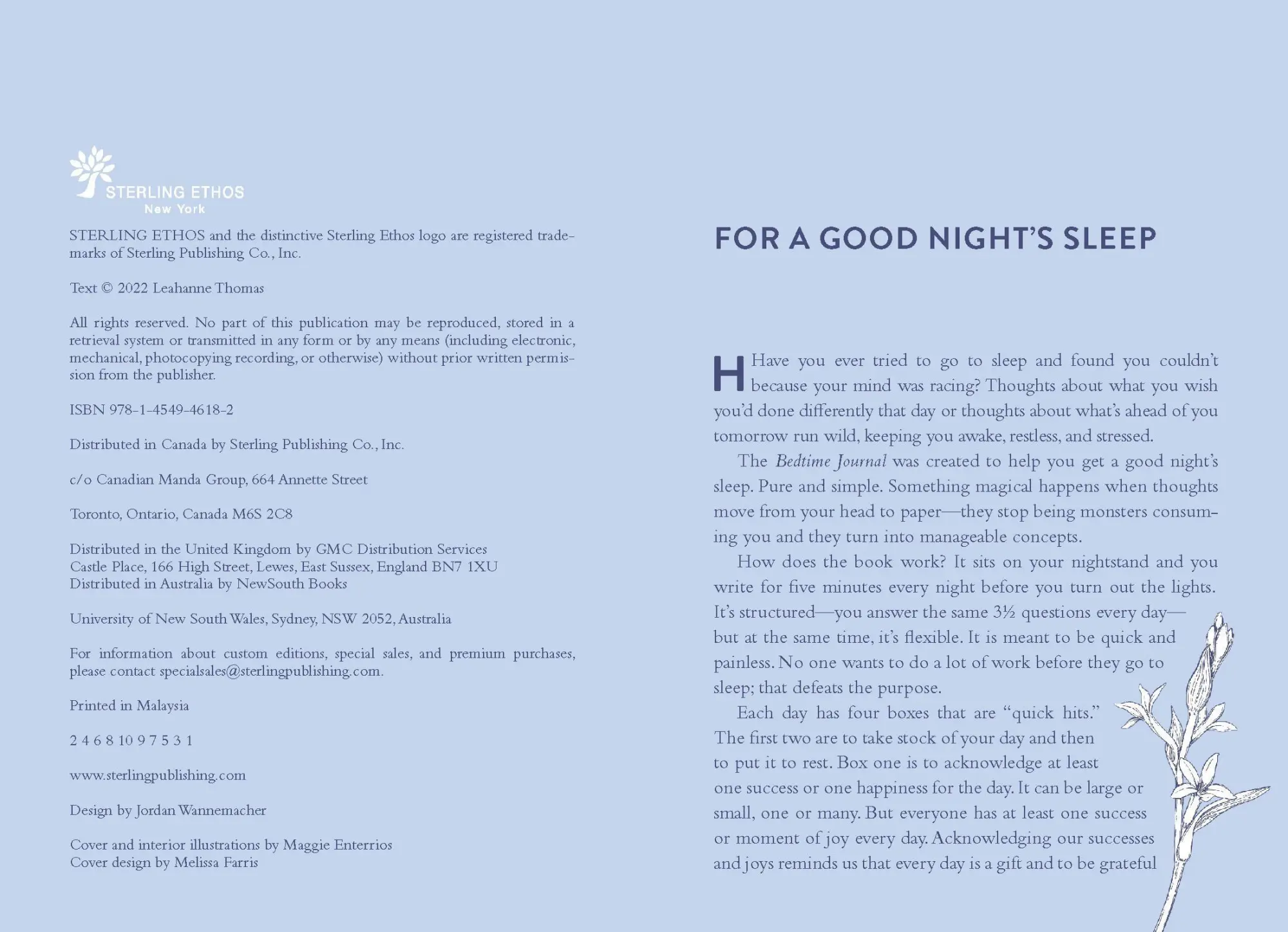 Bild: 9781454946182 | The Bedtime Journal | Two Minutes Each Night for Restful Sleep | Buch