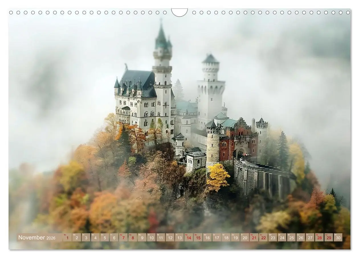 Bild: 9783457406182 | Miniaturwelt Burgen und Schlösser (Wandkalender 2026 DIN A3 quer),...