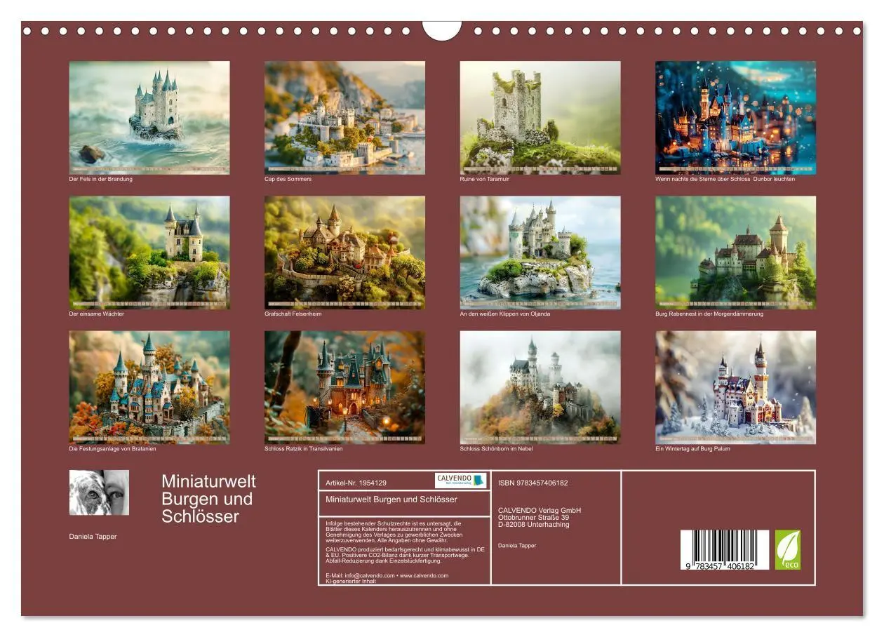 Bild: 9783457406182 | Miniaturwelt Burgen und Schlösser (Wandkalender 2026 DIN A3 quer),...