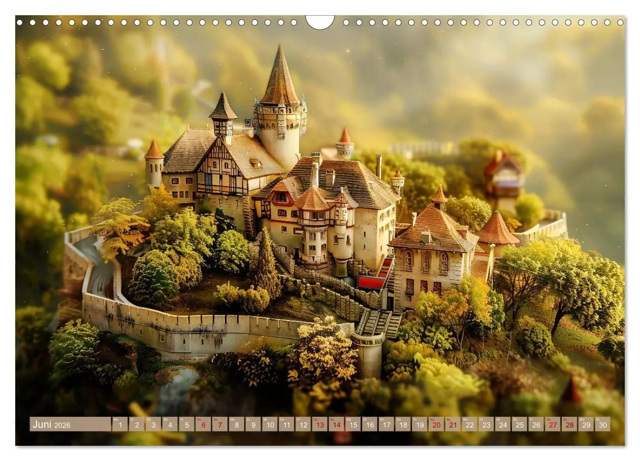 Bild: 9783457406182 | Miniaturwelt Burgen und Schlösser (Wandkalender 2026 DIN A3 quer),...