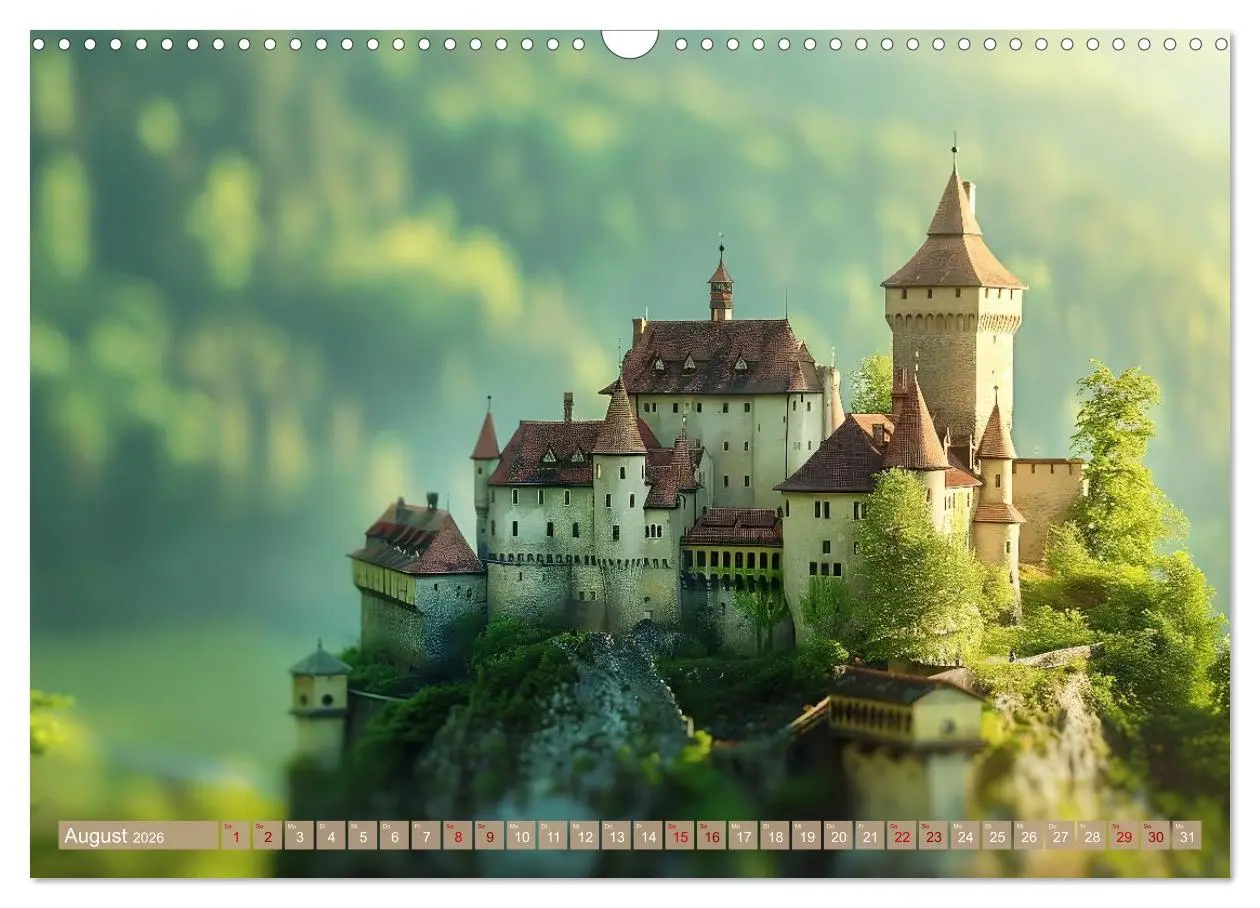 Bild: 9783457406182 | Miniaturwelt Burgen und Schlösser (Wandkalender 2026 DIN A3 quer),...