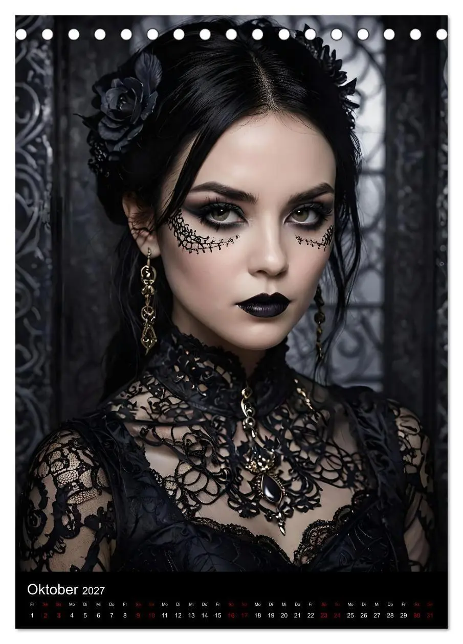 Bild: 9783569066182 | Gothic beauties - Schönheiten der Nacht (Tischkalender 2027 DIN A5...