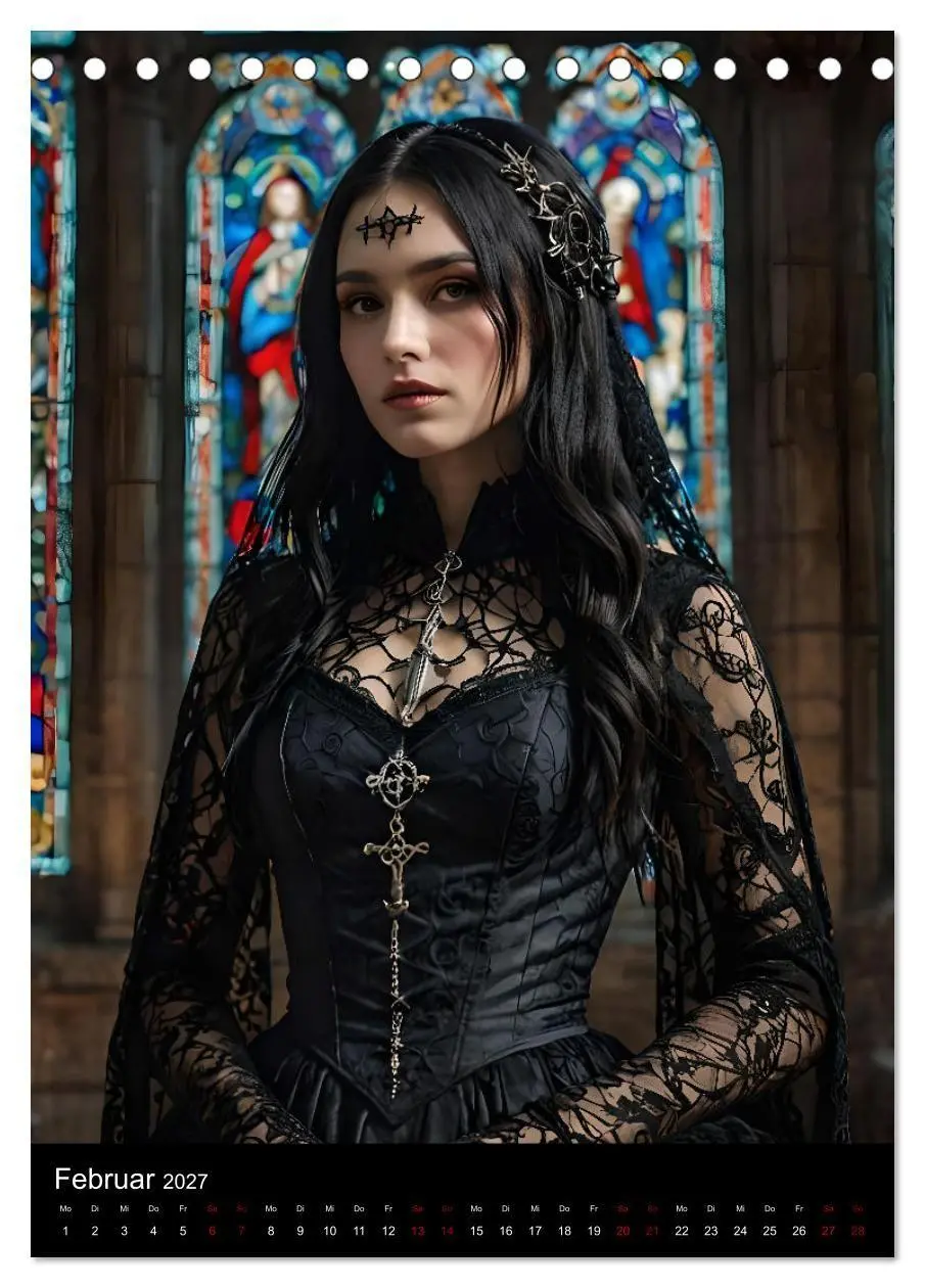 Bild: 9783569066182 | Gothic beauties - Schönheiten der Nacht (Tischkalender 2027 DIN A5...