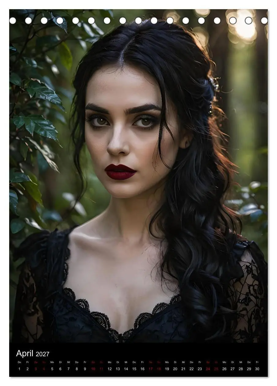 Bild: 9783569066182 | Gothic beauties - Schönheiten der Nacht (Tischkalender 2027 DIN A5...