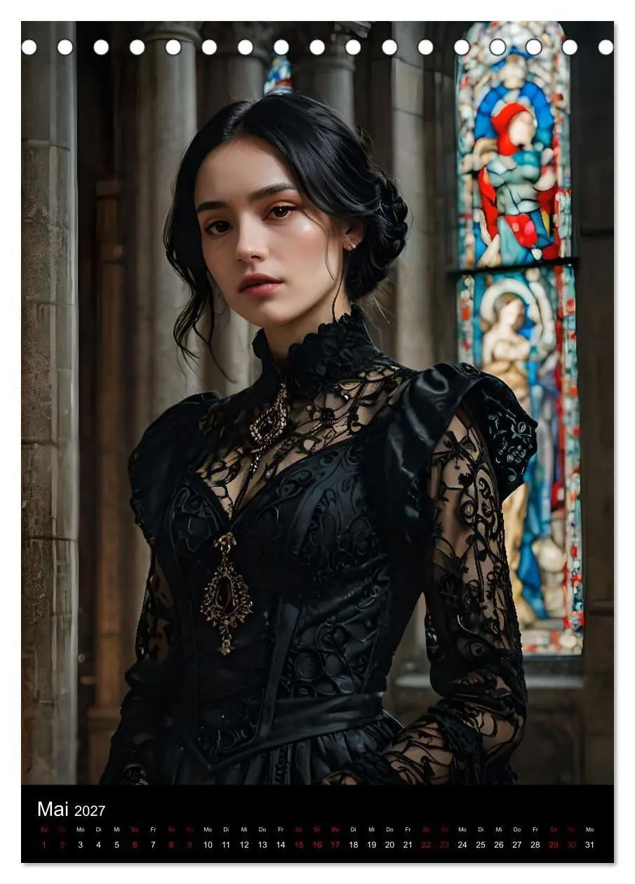 Bild: 9783569066182 | Gothic beauties - Schönheiten der Nacht (Tischkalender 2027 DIN A5...