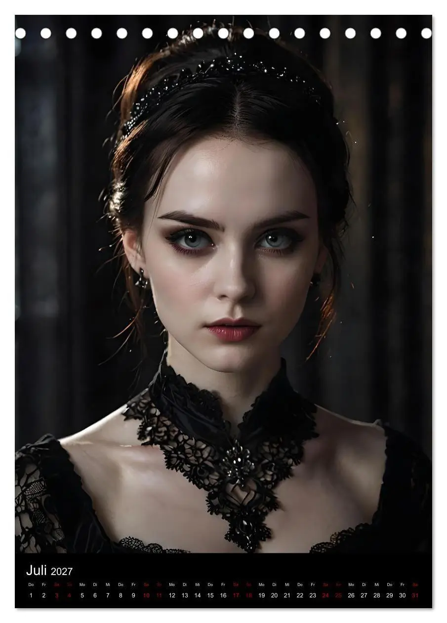 Bild: 9783569066182 | Gothic beauties - Schönheiten der Nacht (Tischkalender 2027 DIN A5...