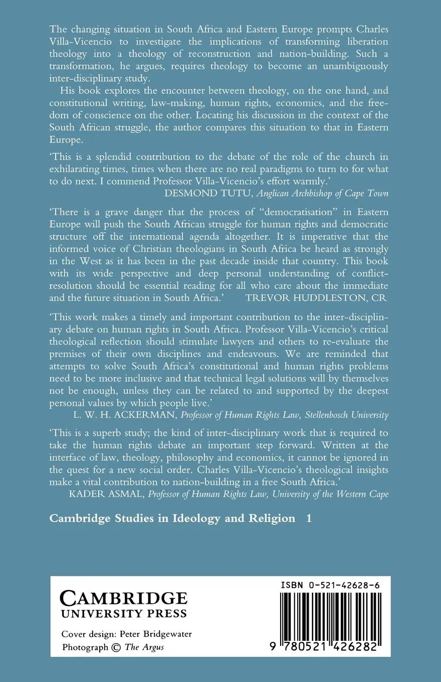 Rückseite: 9780521426282 | A Theology of Reconstruction | Nation-Building and Human Rights | Buch