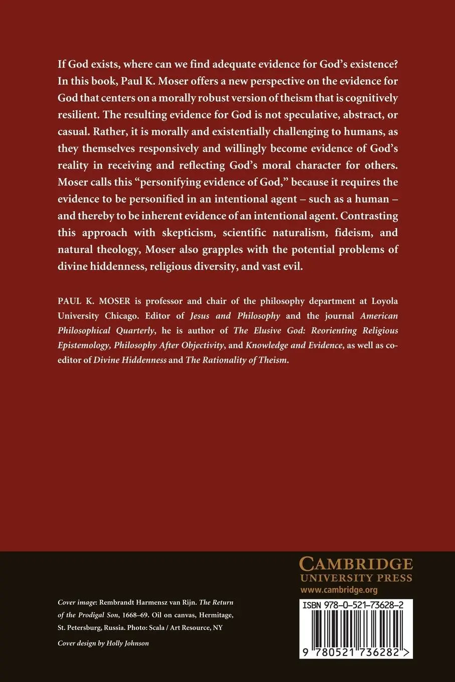 Rückseite: 9780521736282 | The Evidence for God | Religious Knowledge Reexamined | Paul K. Moser