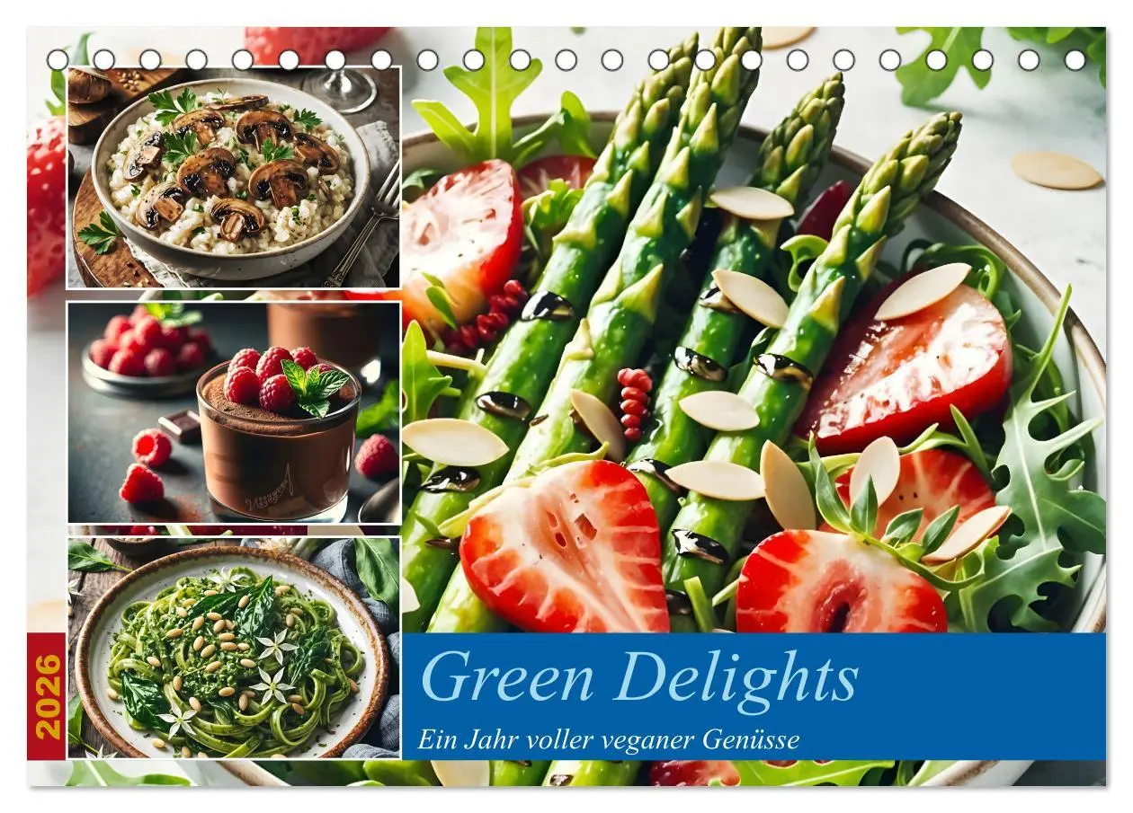 Cover: 9783457256282 | Green Delights - Ein Jahr voller veganer Genüsse (Tischkalender...