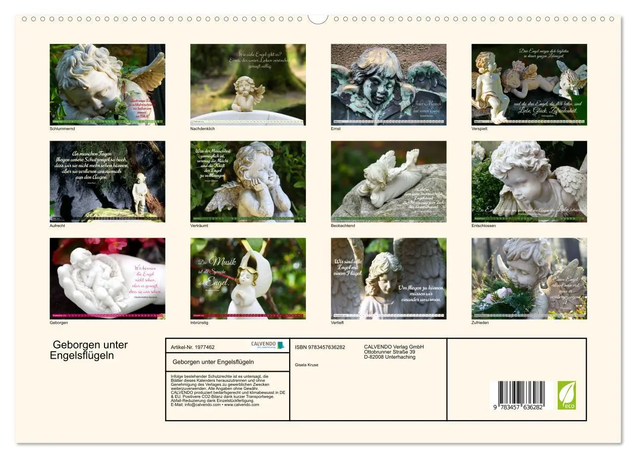 Bild: 9783457636282 | Geborgen unter Engelsflügeln (Wandkalender 2026 DIN A2 quer),...