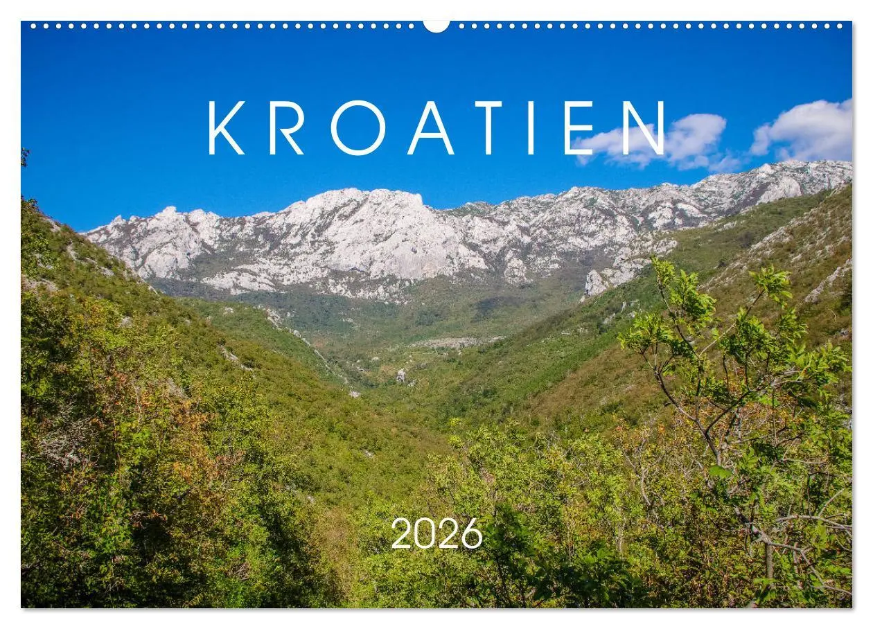 Cover: 9783457876282 | Kroatien 2026 (Wandkalender 2026 DIN A2 quer), CALVENDO Monatskalender