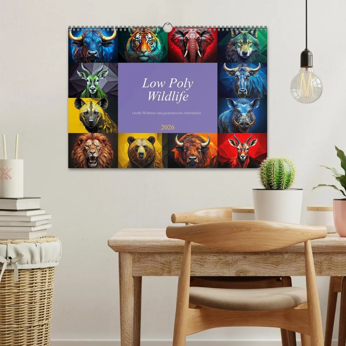 Bild: 9783516726282 | Low Poly Wildlife (Wandkalender 2026 DIN A3 quer), CALVENDO...