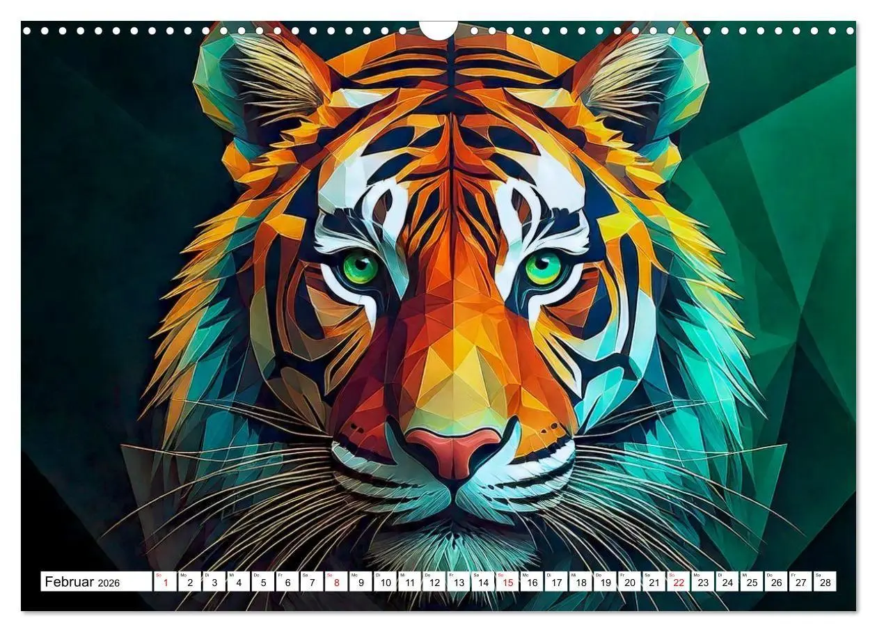 Bild: 9783516726282 | Low Poly Wildlife (Wandkalender 2026 DIN A3 quer), CALVENDO...